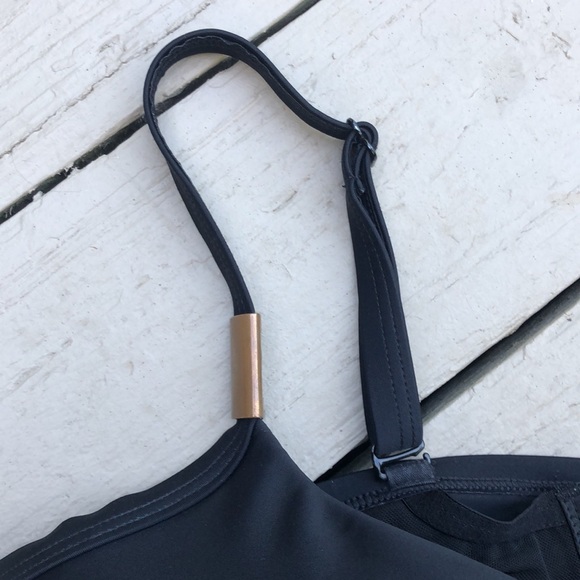 NWOT CACIQUE Balconette Swim Black Tankini top
Gold Hardware Built in Bra 44DDD - Picture 7 of 16